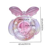 Baby Swimming Float Ring, Toddler Swim Ring With Steering Wheel, Inflatable Baby Swim Seat, Summer Kids Water Float Toy - Pink - View 5
