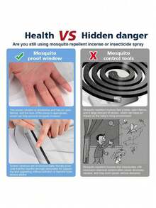 1pc Mosquito Net, Window Screen, Window Dust-Proof Mesh, Self-Adhesive Insect Screen, Fly Screen, Can Be Cut To Size. Repair, Size 130*150cm, 150*200cm, Indoor Mosquito Net, Mosquito Net, Repair Patch, Mosquito Net Window Screen, Indoor Mosquito Net Window Screen, NetEase Installation Tape, Home Textile Mosquito Net Window Screen Glue, Black, White And Multiple Colors Available - Multicolor - View 8