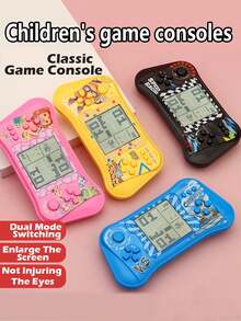 1pc Kids Electronic Building Block Elimination Game Console, Educational Early Learning Thinking Puzzle Toy, Portable Push-And-Play Toy Gift For Boys, Girls And Students - 彩色 - 查看 3