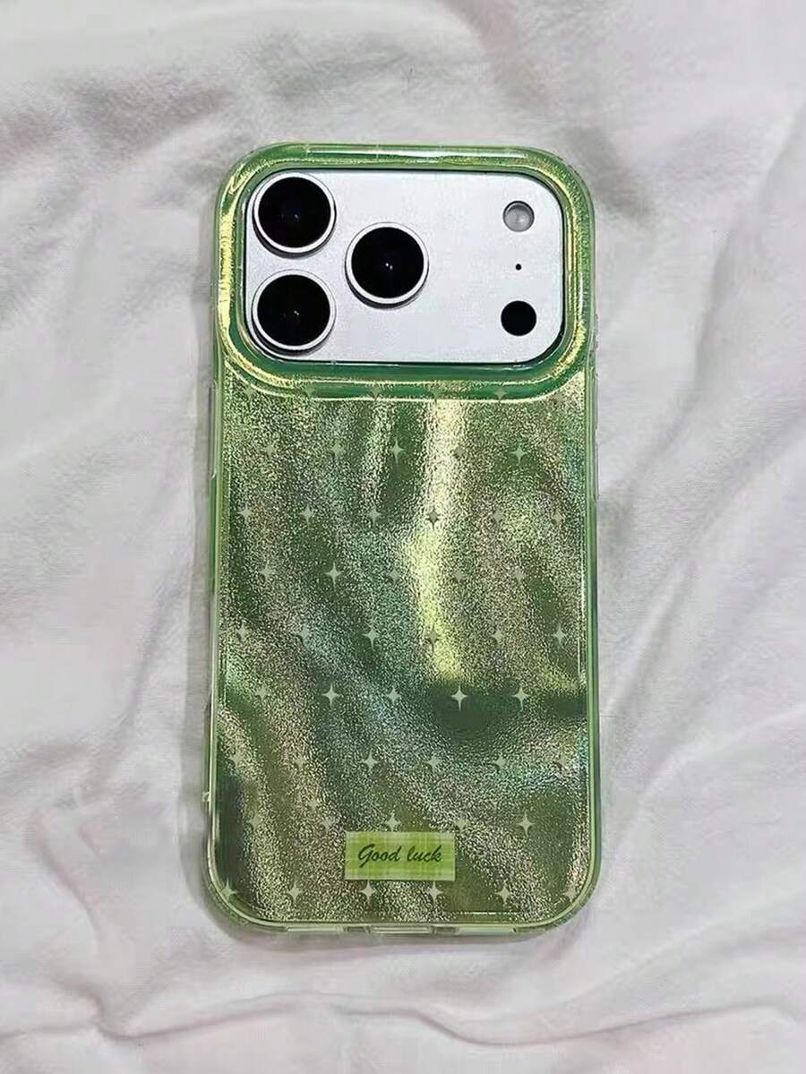 1個 Ins 星空 IMD 全包覆防震 TPU 手機殼 適用於 Apple 11 Pro Max/12 Pro Max/13 Pro Max/14 Pro Max/15 Pro Max/16 Pro Max/17 Pro Max - 綠色 - 查看 1