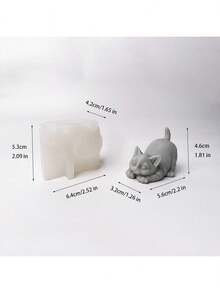 Cute Cat DIY Handmade Aromatherapy Plaster Multi-Function Silicone Mold - Cat - View 5