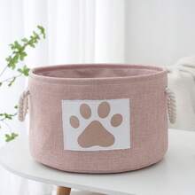 Foldable Pet Storage Basket - Cat & Dog Clothing Organizer Box And Toy Storage Box, Great Holiday Gift, Foldable Pet Wardrobe, Space-Saving Multi-Purpose Pet Supplies Storage Box With Handles - Brown - View 13