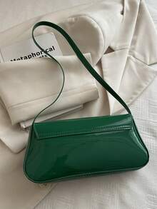 Bolso de hombro minimalista diario para mujer - Verde - Ver 9