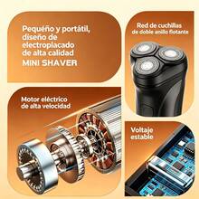 1 Piece USB Rechargeable Electric Shaver With LED Display For Men, Rotary Shaver - Black - View 11
