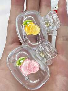 Lemon Shaped Toothbrush Holder - Cute Design For Travel And Home Storage With Transparent Lid, Compact And Portable Design Easy To Carry, Protects Toothbrush Head, Features Dual Drainage And Ventilation Functions, Suitable For Home, Dorm And Travel Use | Cute Toothbrush Head Storage Rack Suitable For Bathroom Storage, Suitable For Home And Dorm Use - Multicolor - View 5