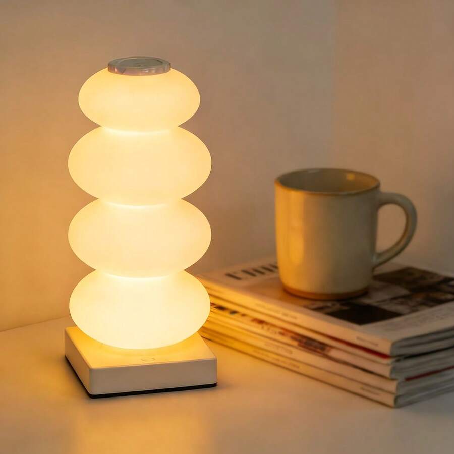 RGB/Warm White LED Ambient Night Light Candy Hawthorn Shape Gradient Bedside Lamp Bedroom Dorm Desk Colorful Changing Atmosphere Decorative Light - Multicolor - View 1