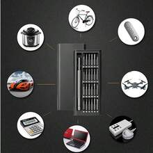 TIMESS 24-In-1 Mini Precision Magnetic Screwdriver Set, Professional Repair Tool Kit, Aluminum Handle, Suitable For Mobile Phones, Computers, Watches, Laptops, Smart Doorbells, Glasses And Various Electronic Devices - 6024 - View 9