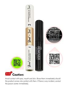 Rikuaild 200入D捲棕色假睫毛組，60D/50D茶色蓬鬆睫毛9-16mm混長，含睫毛膠、卸妝液、睫毛夾與刷具工具，適合日常妝容、約會、音樂節、旅行等 - 彩色 - 查看 3