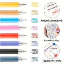 New Erasable Colorful Gel Pens 12/24/36 Colors, Stretchable Erasable, Quick-Dry, Non-Drying, Easy To Write, Student Drawing Marking Stationery Set, Back To School Essential Writing Set, Reusable Erasable, Practice Writing, Note-Taking, Drawing - Sets - View 6