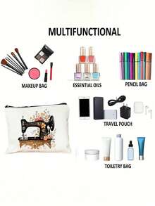 Bolsa de almacenamiento de patrones para máquina de coser, bolsa multifuncional con cremallera para herramientas de costura & brochas de maquillaje, organizador portátil, accesorio imprescindible para la vuelta al colegio - Multicolor - Ver 4