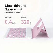 Flip Pad Cases With Keyboard - Pink - View 4