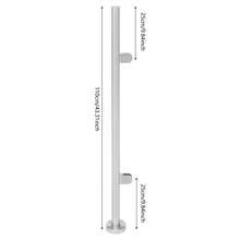 110cm Railing Post, Silver Stainless Steel Railing Post, Column Handrail Railing For Balcony Guardrails, Patio Guardrails - Silver - View 2