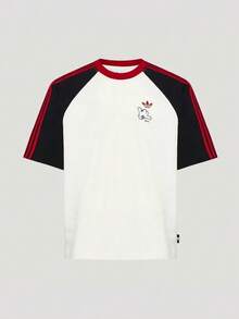 Adidas Originals Unisex ORIGINALS   GFX T-SHIRT  Collaboration Pure Cotton Sports Short Sleeve T-Shirt KU3100 - Red and White - View 2