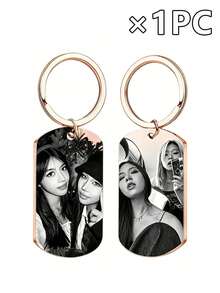 Llavero de metal personalizable, impreso con tu foto y texto, 4 estilos y 4 colores disponibles, paquete de 1 pieza, 3 piezas o 5 piezas. Perfecto como llavero, decoración de mochila, regalo de cumpleaños, regalo de aniversario y regalo del Día de San Valentín. - Multicolor - Ver 16