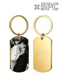 Llavero de metal personalizable, impreso con tu foto y texto, 4 estilos y 4 colores disponibles, paquete de 1 pieza, 3 piezas o 5 piezas. Perfecto como llavero, decoración de mochila, regalo de cumpleaños, regalo de aniversario y regalo del Día de San Valentín. - Multicolor - Ver 57