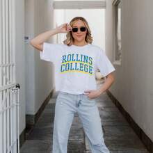 ROLLINS COLLEGE TARS Fama Boxy-Firop - S WHITE. - Blanco - Ver 1