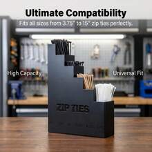 Cable Organizer Wall Mount 6 Compartment Zip Tie Holder Heavy Duty Wire Storage Rack For Garage Home Office - Multicolor - View 3
