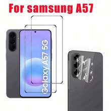 2+2件組 相容 Galaxy A57/A56/A37/A55/A35/A36/A26 高品質鋼化玻璃螢幕保護貼 + 鏡頭保護貼 防刮 無氣泡 - 無色 - 查看 12