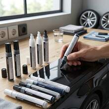Car Touch Up Marker Set, Black & White Scratch Repair Pen For Car, Truck, SUV, Motorcycle, Alloy Wheel Hub & Auto Body, Quick-Drying Waterproof Anti-Rust Pen For Car Care.Precision Nib Car Scratch Repair Touch Up Pen - A - View 4
