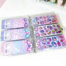 Buku Penyimpanan Stiker Lucu A4 - Kapasitas Ekstra Besar, Sampul Binder Bahan PVC dengan Jepitan Tunggal, Dapat Menampung 30 Lembar Stiker 3D Ukuran 9cm*21.5cm, Album Stiker yang Dapat Digunakan Kembali, Cocok untuk Koleksi Stiker Glitter 3D dan Perlengkapan Album Buku Harian, Perlengkapan Kembali ke Sekolah - Bahan pengikat - View 8