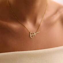 Customized Guitar Name Necklace For Women And Men, Stainless Steel Personalized Necklace Pendant, Chain Jewelry, Birthday Gift - Multicolor - View 4