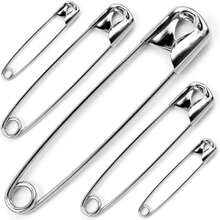 50pcs Safety Pins, Multiple Sizes Available - Small, Medium, Large, Suitable For Clothing, Crafts, Sewing, Hemming And Textile Fabrics, Baby Clothing Specific, Durable Nickel-Plated Finish - Multicolor - View 2