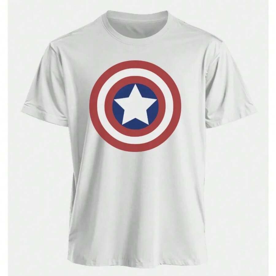 Warner Bros Shield T-Shirt For Men Women, Classic Red White Blue Casual Cotton Navy Blue Superhero Tee Streetwear - 6 - 查看 1