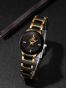 7件組時尚百搭女款石英手錶套組，附幸運花朵項鍊、手鍊、戒指、耳環及珠寶配件，情人節與復活節送給女性的完美禮物 - 彩色 - 查看 6