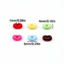 400 pièces de perles acryliques de couleur mélangée en forme de cacahuète avec trou, matériel pour la fabrication de bijoux DIY, collier, bracelet, accessoires perlés faits main - Perles de cacahuètes colorées à faire soi-même - Voir 7