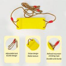 1pc Fun Fitness Outdoor Swing, Swing Seat, Sensory Rope Swing, Tree Swing Set Accessories, Disc Swing Plate, Backyard Swing, Indoor/Outdoor Climbing Frame Sports And Outdoor Play Toy - Yellow - View 5