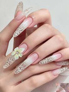 3D Flower Charms Nail Art Silicone Mold Plumeria & Butterfly Design Easy-To-Use Nail Mold Reusable Carving Mould For DIY Manicure Sculpting Tool - Clear - View 8