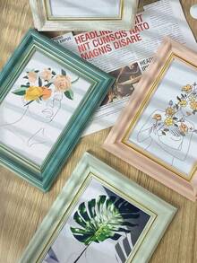 1件裝復古金色多場景相框，桌面與壁掛式情侶照片展示框，適用於肖像、風景、花卉、建築照片，居家房間玄關裝飾，生日、畢業、婚禮、聖誕節、情人節、秋冬假日的理想禮物 - 彩色 - 查看 10
