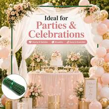20/40-Piece Green PVC-Coated Garden Support Poles With Direct Connectors, DIY Decorative Support Kit For Events, Suitable For Weddings, Graduation Parties, Balloon Garlands, Balloon Accessories, Floral Arrangements And Outdoor Climbing Plant Posts - 20pcs - View 5