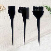 Kit Profissional Coloração Capilar com 3 Pincéis–Tintura, Matização, Hidratação e Retoque de Raiz - 1 Kit/3 Unidades - Visão 2