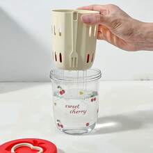 Portable Plastic Salad Cup,Reusable Fruit Storage Container With Spoon & Handle,Leak-Proof Oats Containe,Salad Shaker,Suitable For Students And Adults To Use In Schools, Offices, Travel, Picnics - Multicolor - View 8