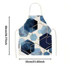 1 pieza Delantal con estampado geométrico degradado - Diseño sin mangas, ajuste duradero y cómodo, con patrón de hexágono geométrico delineado, adecuado para cocinar, hornear y limpieza del hogar, delantal de limpieza doméstica, delantal de tareas del hogar, uniforme del hogar, delantal de jardinería pintado a mano, regalo divertido para vacaciones - Multicolor - Ver 12