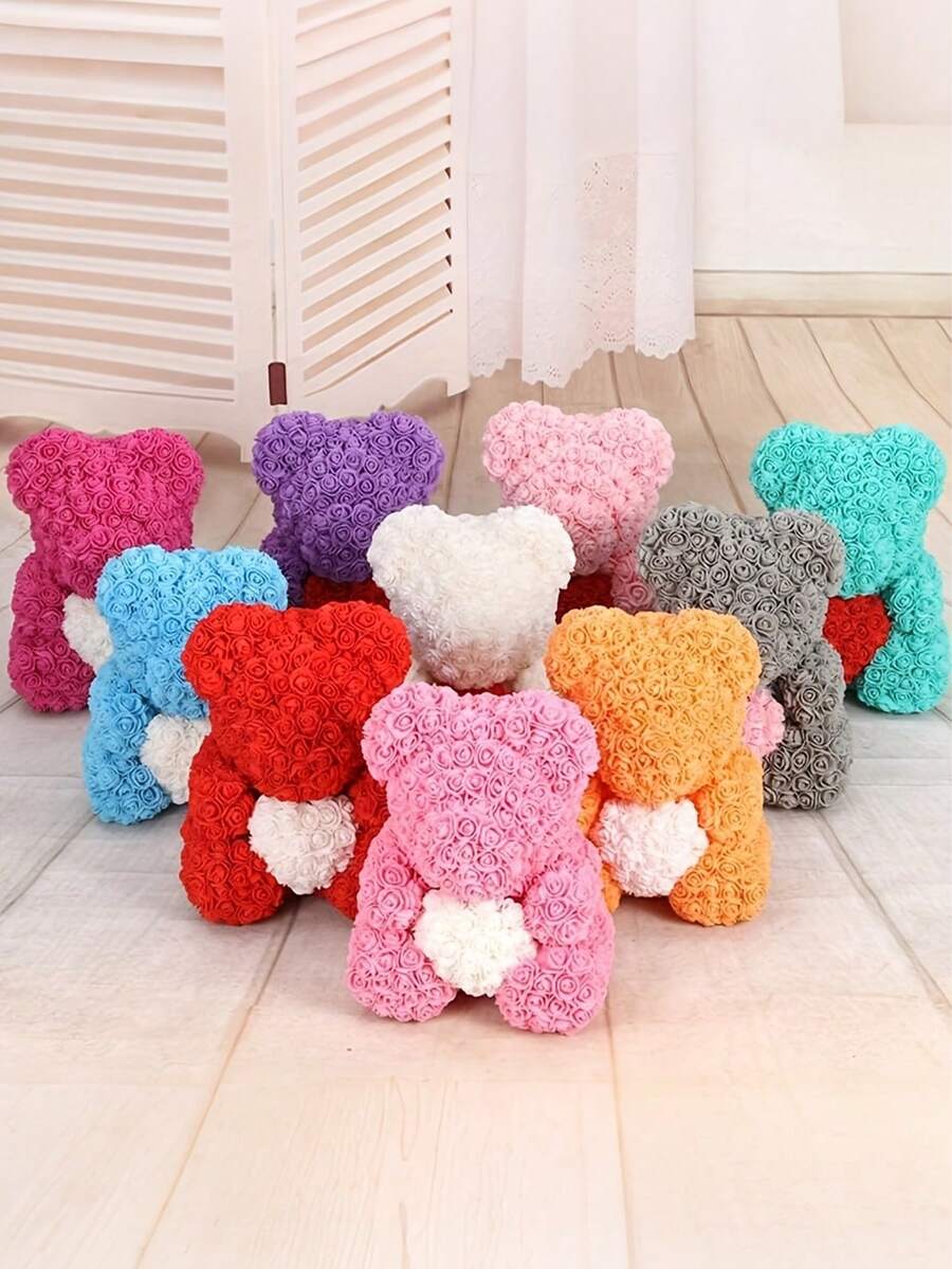250pcs Artificial Foam Rose Flower Heads, Maintenance-Free, Suitable For Wedding Decoration, Table Centerpiece, Room Decor, Home Living Room Ornament, Autumn Decoration, Cake Dessert DIY, Best Choice For Birthday And Holiday Gifts - Multicolor - View 1