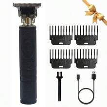 Herren Elektrorasierer, Professionelle Herren Haarschneidemaschine, Haar-Trimmer, USB-C aufladbar, kabelloser Langhaar-Trimmer mit 4 Aufsatzkämmen Haar-/Bartpflege-Set - Verschiedenfarbig - Übersicht 12