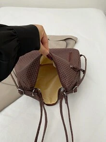 Mochila de gran capacidad estilo coreano, nuevo bolso bandolera de moda versátil para ir al trabajo, bolso de hombro tipo tote - Café - Ver 4