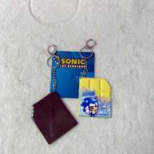 Sonic سلسلة مفاتيح أكريليك على شكل لوح شوكولاتة لطيف - إكسسوار كرتوني جذاب للحقيبة، مثالي للمعجبين والهدايا - متعدد الألوان - مشاهدة 4