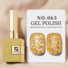 GMUME 63 閃亮古銅色 16ml 凝膠指甲油 秋季亮片 聖誕節 浸泡式脫色 UV LED 亮片凝膠指甲油 高顯色 長效持久 閃亮亮面美甲 沙龍家用 - 銅色 - 查看 6