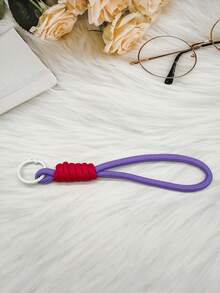 Último 1 pieza Lanyard de teléfono con diseño de bloques de color y dopamina, llavero, bolsa para teléfono, correa para llaves - Llavero con cordón - Ver 4