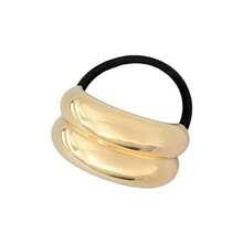 Wavy Cloud Metallic Textured Lava Hair Tie Low Ponytail Clip Back Head Bun Alloy Hair Accessory Hair Rope For Women Elastics Rubber Bands - Cloud Metal Hairband - View 5