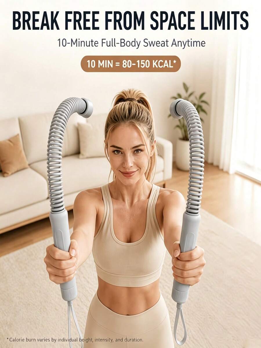 Entrenador de brazos inalámbrico, cuerda de batalla para entrenamiento de fuerza, accesorio de fitness para el hogar, cuerda de fitness inalámbrica unisex, adecuada para construcción muscular, pérdida de peso, entrenamiento de fuerza, gimnasio, hogar y viajes