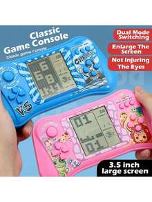 1pc Kids Electronic Building Block Elimination Game Console, Educational Early Learning Thinking Puzzle Toy, Portable Push-And-Play Toy Gift For Boys, Girls And Students - 彩色 - 查看 10