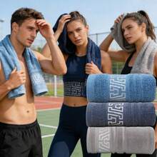 4pcs-Super Soft Towels - Upgraded Thickened Super Absorbent Lightweight Black Grey Blue, Essential For Home Bathroom, With Reinforced Edge Striped Design, Pink Blue Tone Modern Style | Towel Series - Multicolor - View 8