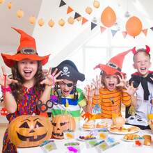 5/10/20pcs Halloween Stretchy Sticky Hands Toys, Slap Sticky Hands Bulk For Kids Gift, Pumpkin, Ghost, Spider, Skeleton, Party Favors Classroom Game Prizes, Random Color Style - Halloween - View 7