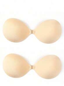 Sujetador adhesivo push-up oculto, almohadillas de silicona reutilizables sin tirantes con cierre frontal, cubrepezones invisibles, accesorios de lencería y ropa interior para mujeres para vestidos de verano, vestidos de gala, vestidos con tirantes, vestidos de novia - Multicolor - Ver 23