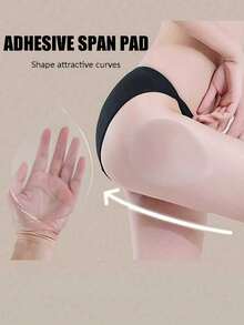 2pcs/Set Women's Sexy Invisible Reusable Silicone Butt Pads, Lift Buttocks Curves From Both Sides, Shape Body, Support Buttocks, Make Buttocks Look Larger, Suitable For Women Of All Body Types - Clear - View 2
