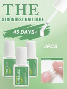 GELPOLISH 1pc/2pcs/3pcs/6pcs Super Strong Brush-On Nail Glue, Suitable For Acrylic Nails, Nail Tips And Press-On Nails (8ml), Repairs Broken Nails, Acrylic Nail Glue, Nail Adhesive, No UV Light Required - 8ml - View 8